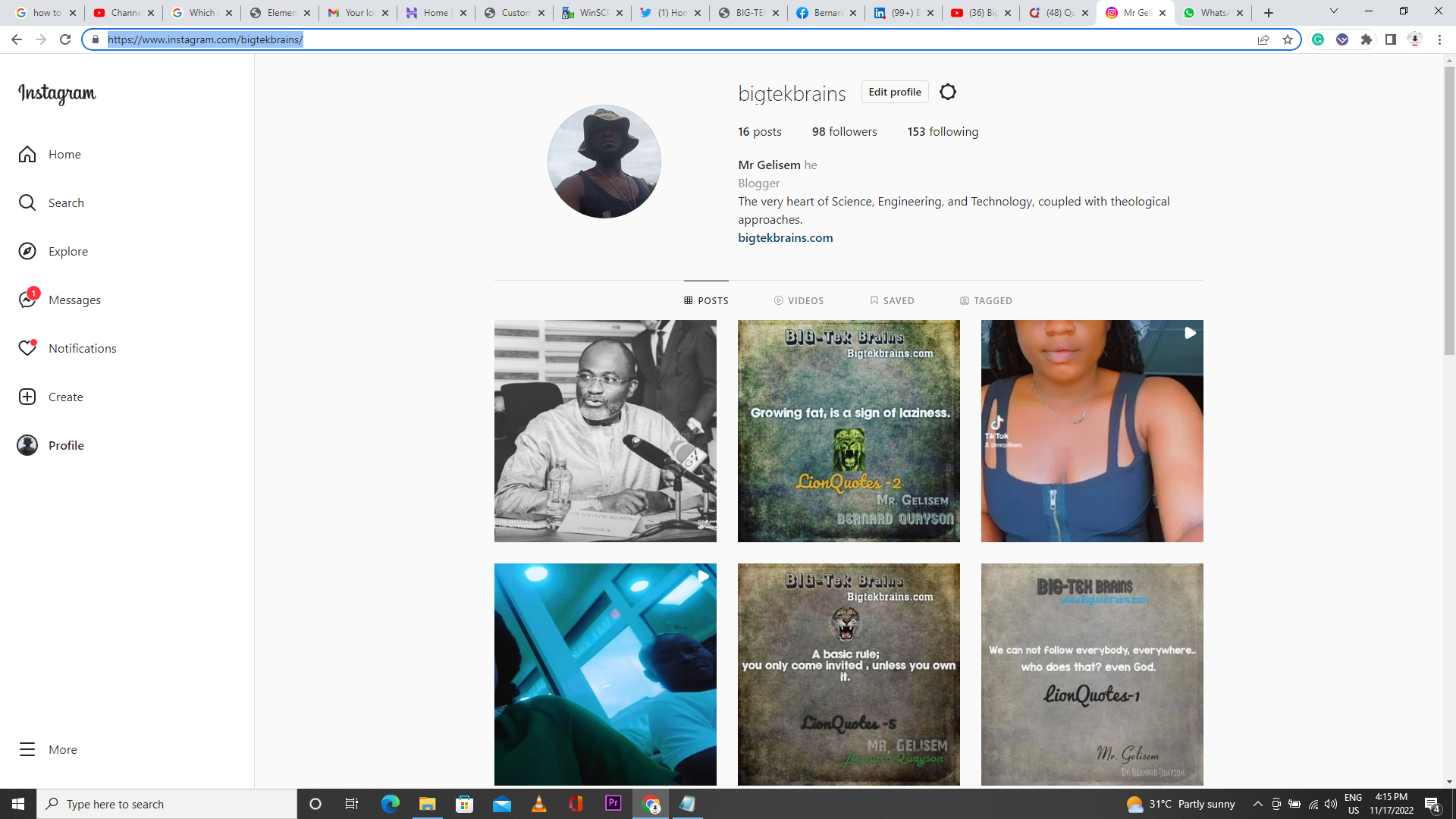 Instagram Page